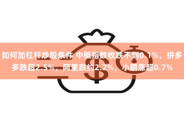 如何加杠杆炒股条件 中概指数收跌不到0.1%，拼多多跌超2.5%，阿里跌约2.2%，小鹏涨超0.7%